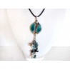 Collier type sautoir tendance turquoise  : pièce unique