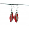 Boucles oreilles lumineuses  : navettes rouges